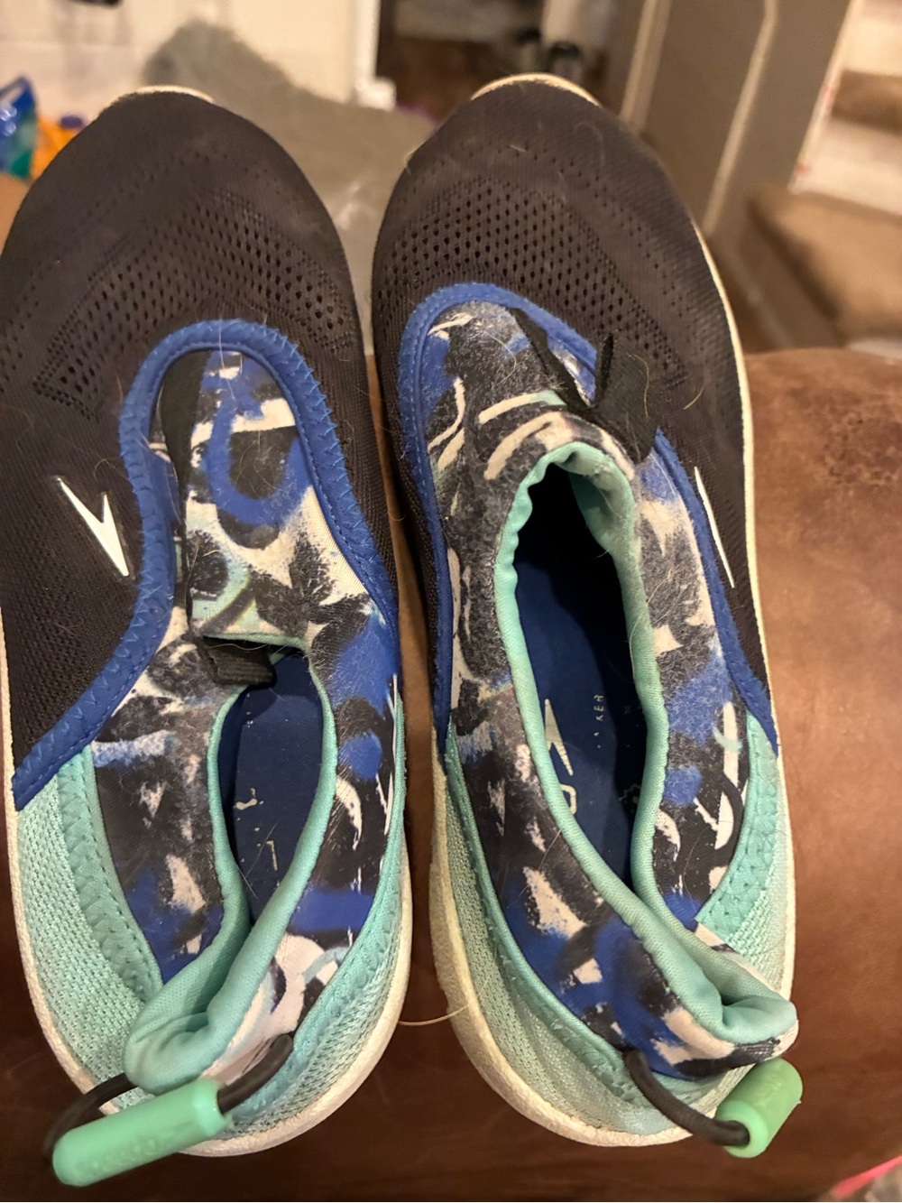 Speedo Kids Black Blue Mint Water Shoes